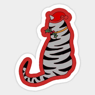 Christmas cat design Sticker